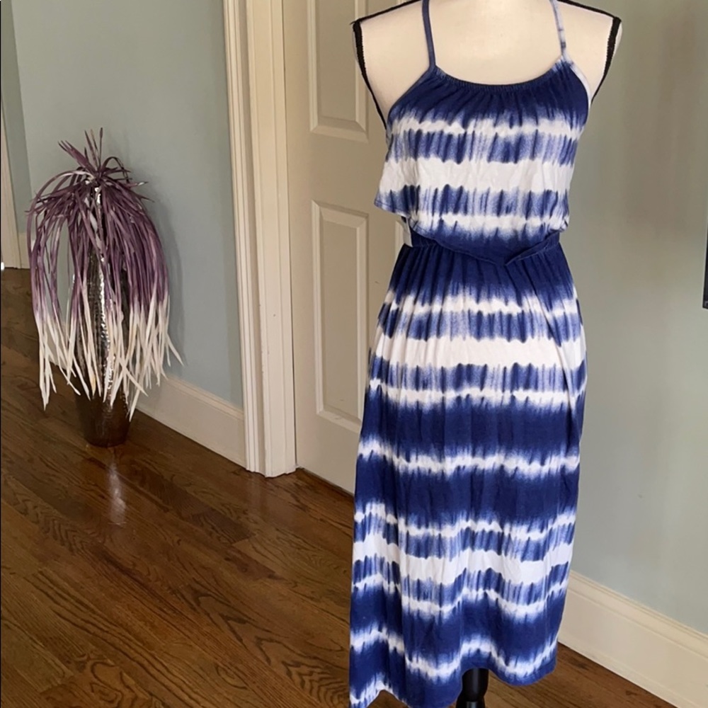Tie dye spaghetti strap dress